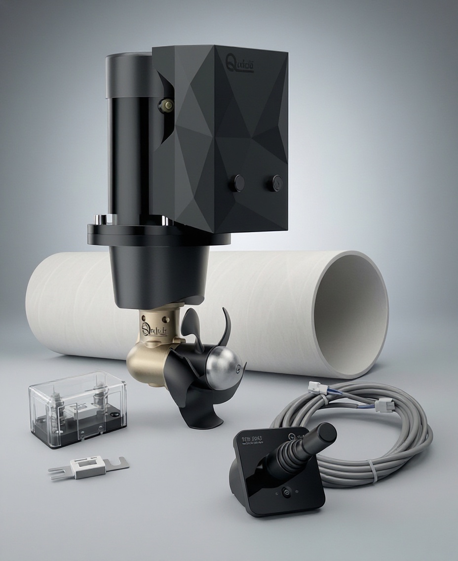 Подруливающее устройство Quick, D140mm, 40KGF, 12 В, (TCD2042 - TCDEX06 - TNL 750mm) (упаковка из 2 шт.) — фото
