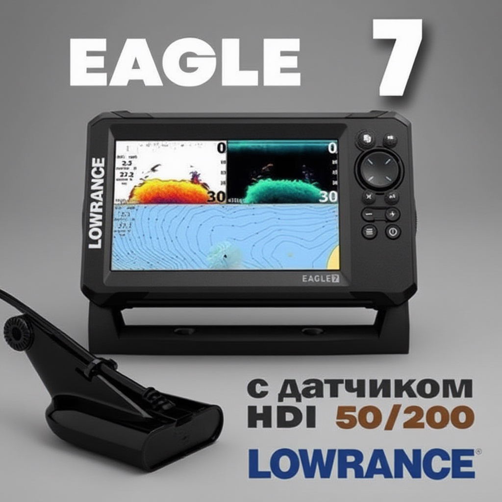 Lowrance Eagle 7 с датчиком HDI 50/200