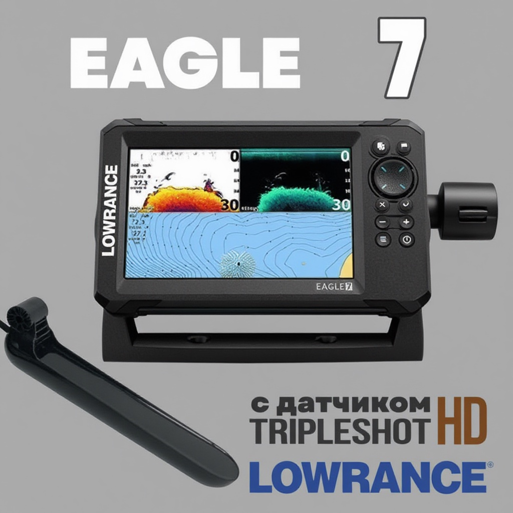 Lowrance Eagle 7 с датчиком TripleShot HD